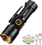 ALONEFIRE X77 LED Mini Flashlight High Lumens USB C Rechargeable Zoom Small Flashlight Bright Lightweight Pocket Size Long Range with 5 Light Modes Magnetic with Clip, Rechargeable Battery for EDC