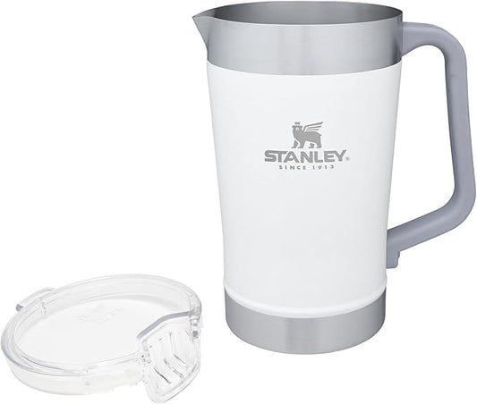 Stanley Stay-Chill Pitcher 64 oz | Cold Water, Beer, and Drink Pitcher with Lid | Large Capacity Durable Beverage Container with Handle | Insulated Stainless Steel | BPA-Free