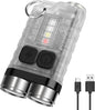 E3 Small EDC Powerful Flashlight Brightest 900 Lumens, Rechargeable Mini Keychain Flashlights 10 Modes with UV Red Blue Light, Magnetic Flash Light IP65 Waterproof