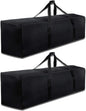 Sports Duffle Bag - Extra Large Travel Duffel Luggage Bag with Upgrade Zipper, Sturdy & Water Resistant, Black (Black 47inch 2Pack)