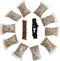 Emergency Magnesium Fire Starter 10 Bags Wax Rope Tent Paracord Bracelet for Camping Hiking Bushcraft Outdoor Survival Fishing Hunting