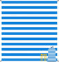 Blue Stripe Beach Blanket Sandproof Waterproof, Extra Large 78"×86" Beach Mat for 1-4 Adults w/Stake & Pocket,Compact Lightweight Sand Free Picnic Mat Beach Essential-Ultra Marine