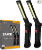 Working Light Portable, Rechargeable Work Lights with Magnetic Base Hanging Hook,360° Rotate 5 Modes,COB LED 700 Lumens Foldable Inspection Light for Car Repair, Grill and Outdoor Use(2pack)