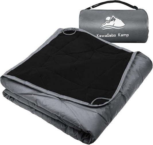 Outdoor Waterproof Blanket, Foldable Fleece Stadium Blanket for Outdoor Sports Event,Camping,Concerts, Car,Pet,Picnics -Windproof, Wearable,Machine Washable 80"x58"