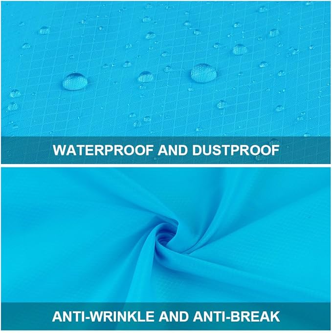 Ainiv Picnic Blanket, Mini Pocket Beach Mat 55.1 x 70.8IN (3-5 People) Foldable, Lightweight Waterproof Sand Free, Foldable Thin Ground Sheet for Outdoor Camping Hiking Travel - with Hand Strap