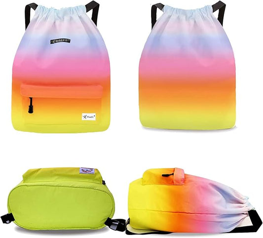 Waterproof Drawstring Bag, Gym Bag Sackpack Sports Beach Backpack for Men Women