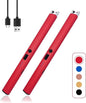 2 PCS Candle Lighter,Windproof Flameless Electric Lighter with LED Power Display ＆ Safety Switch, Upgraded Plasma USB Rechargeable Lighter for Birthday Camping BBQ （Red）