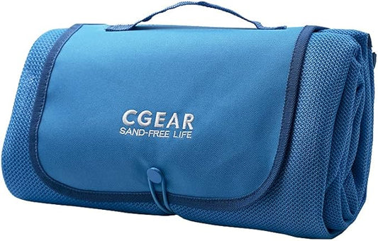 CGEAR Sandlite – Patented Sand-Free Beach Mat – Multi Use Outdoor Camping Mat, Picnic Blanket, Exercise Stretching Mat – Rollup Compact – Great for Families