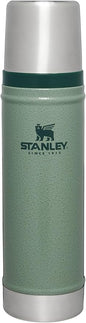 Stanley Classic Legendary Vacuum Bottle 20 oz | Wide Mouth with Leakproof Cup Lid | Keep Drinks Hot or Cold | Packable for Travel | Insulated Stainless Steel Thermos | BPA-Free | Hammertone Green