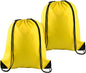 KUUQA 2 Pcs Yellow Drawstring Backpack Drawstring Bag Bulk Sports Cinch Bags String Backpack Storage Bags for Gym Traveling