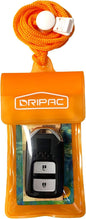 DRIPAC Waterproof Car Key FOB Case Waterproof Wallet Waterproof Holder Pouch For Key ID Badge Credit Card Money（Orange）