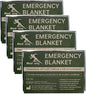 Emergency Blanket ，Portable Emergency Blanket Survival Gear Emergency Bivvy Thermal Sleeping Bag Camping ，Be Suitable for Outdoors, Hiking, Survival (Silver, 4 Pack)