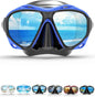 COPOZZ Adult Scuba Mask, Dive Mask Anti Fog Snorkeling Scuba Diving Glasses, Great Seal Free Diving Tempered Glass Mask Goggles