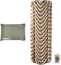 Klymit Drift Shredded Memory Foam Camping Pillow and Insulated Static V Inflatable Sleeping Pad Bundle for Outdoor Use