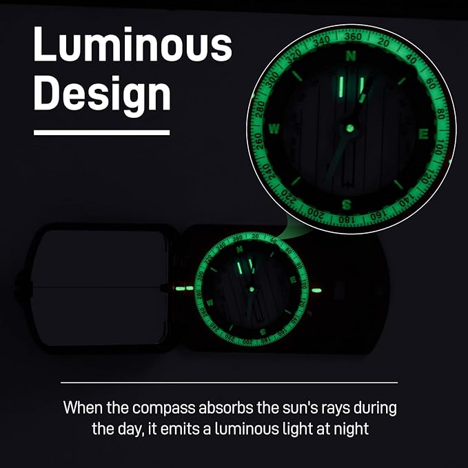 Sportneer Compass Hiking Survival Compass with Mirror Orienteering Compass Boy Scout Compass for Kids Gifts Hiking Camping Backpacking Map Navigation