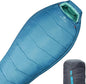 3-4 Seasons Cyan Two-Layer Shingle Sleeping Bag with Inner Pocket for Adult,Perfect for Backpacking,Traveling and Hiking,Including Free Compression Stuff Sack