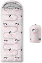 Kids Sleeping Bag for Boys Girls,Cute Puppy Print-Lightweight Warm Portable Outdoor Indoor-Waterproof Cold Weather Resistant Sleeping Bag for Camping Hiking