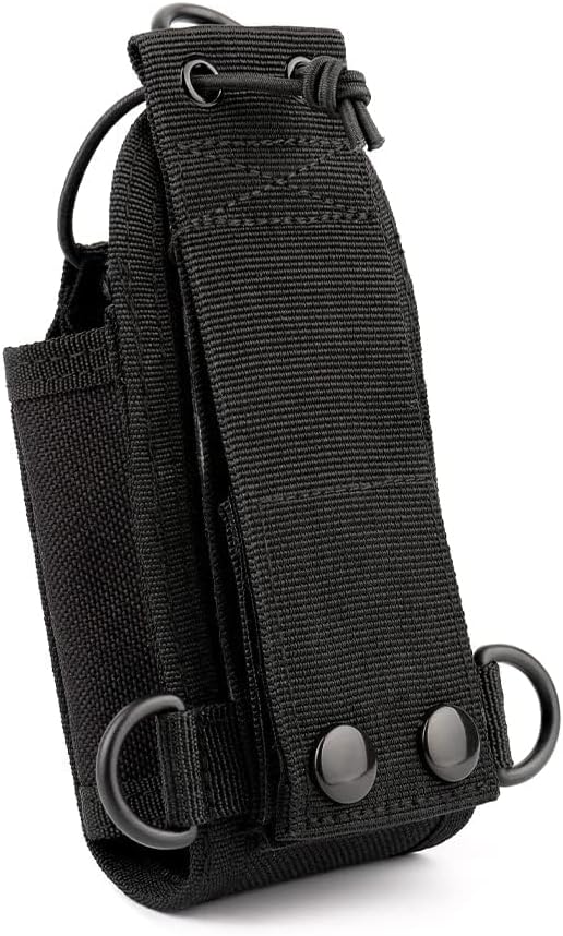 Pouch MOLLE Tactical Radio Holder Universal Nylon Radio Case with Adjustable Shoulder Strap Walkie Talkies Nylon Carry Bag for Kenwood, Icom, Motorola, Baofeng