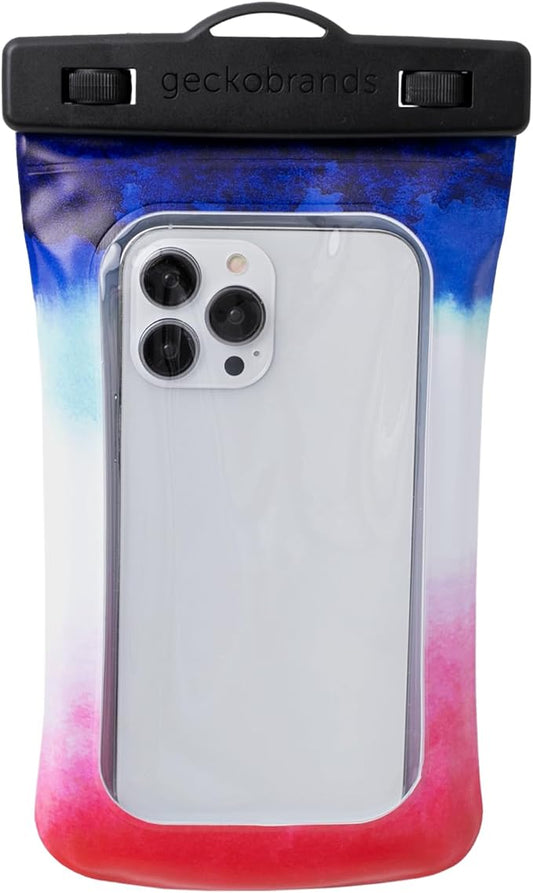 geckobrands Float Phone Dry Bag - Waterproof & Floating Phone Pouch – Fits Most iPhone and Samsung Galaxy Models