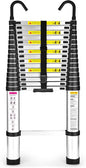 15.5 Ft Telescoping Ladder, SocTone Aluminum with Non-Slip Feet, 330lbs Max Capacity, Collapsible Ladder with Hooks for RV or Outdoor Work