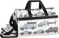 Police Car Dry Wet Depart Duffle Overnight Bag with Shoes Compartment & Wet Pockets, Policeman Motorbike Water Resistant Weekender Travel Gym Pouch For Swim Gymnastics Ballet Sleepovers