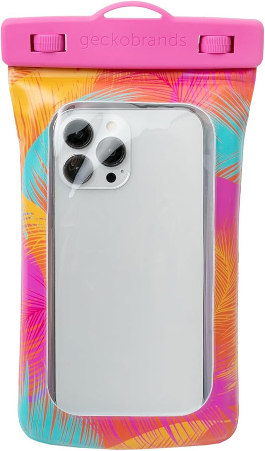 geckobrands Float Phone Dry Bag - Waterproof & Floating Phone Pouch – Fits Most iPhone and Samsung Galaxy Models
