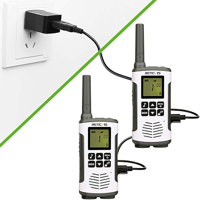 Retevis RT45 Walkie Talkies for Adults, Long Range Walkie Talkie, Rechargeable FRS Radios with Battery,NOAA Flashlight SOS, for Camping Hiking(2 Pack)