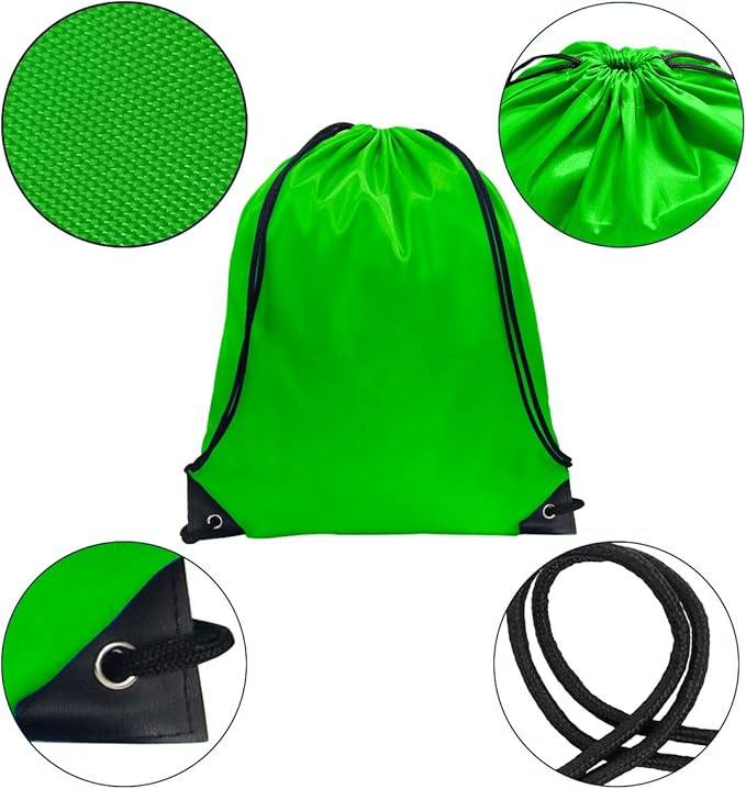 GoodtoU Drawstring Backpack 30 Pcs Draw String Sport Bag Bulk Gym Sack Drawstring Bag Nylon Bag 10 Colors