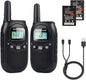 Adults Walkie Talkies Rechargeable FRS Two-Way Radios USB Charge Mini Walky Talky with Rechargeable Battery Long Range 5 Miles with Bright Light 2 Pack 0.5W Perfect for Family Outdoor Camping Trip