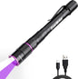 EverBrite Rechargeable Pen Flashlight with UV Light and White Light, 395nm Black Flashlight with Clip, Zoomable 4 Modes with Memory Function, USB C Cable, for Camping, Emergency, Pet Urine Detection