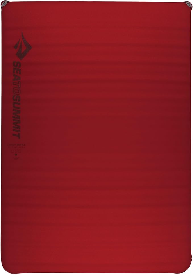 Sea to Summit Comfort Plus Self-Inflating Foam 2-Person Camping Mattress, Crimson Red