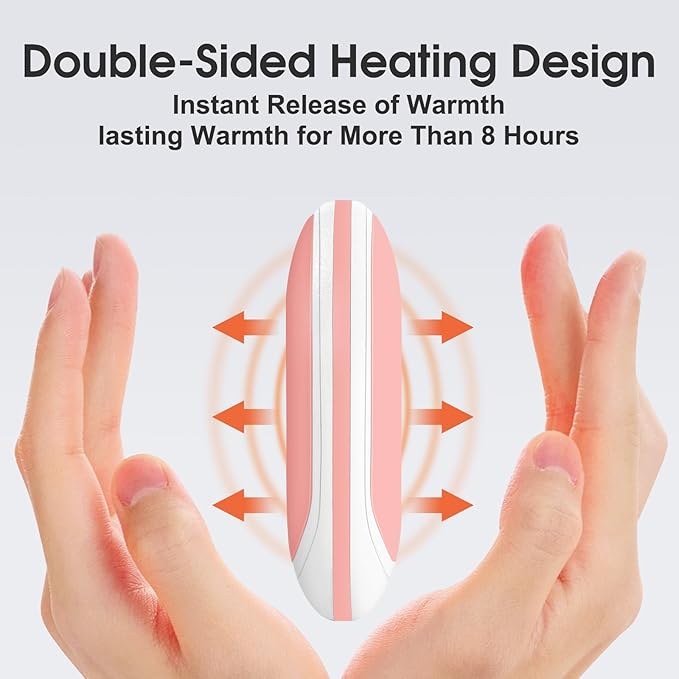 Rechargeable Hand Warmer, 1 Piece 5200mAh with Double Sided Heating, Reusable Portable Mini Heater, Temperature Adjustable Suitable for Hand and Foot Warming, Hunting Camping Hand Warmer