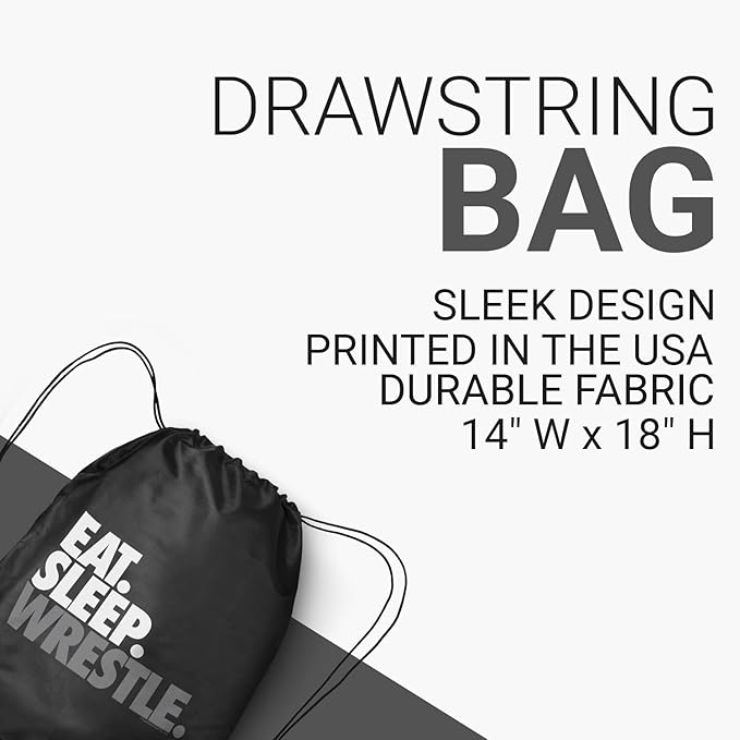 ChalkTalkSPORTS Wrestling Sport Pack Cinch Sack | Eat Sleep Wrestle
