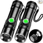NAKCNM 2 Pack USB Rechargeable Flashlights Mini Handheld Pocket Super Bright Small Flashlight EDC Flashlights for Camping, Hiking, Emergency