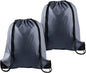 KUUQA 2 Pcs Gray Drawstring Backpacks, 40cm*34cm/15.7"*13.4", Gym, Travel, Outdoor Activities