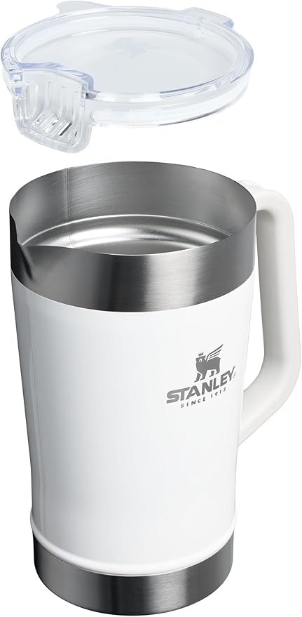 Stanley Stay-Chill Pitcher 64 oz | Cold Water, Beer, and Drink Pitcher with Lid | Large Capacity Durable Beverage Container with Handle | Insulated Stainless Steel | BPA-Free
