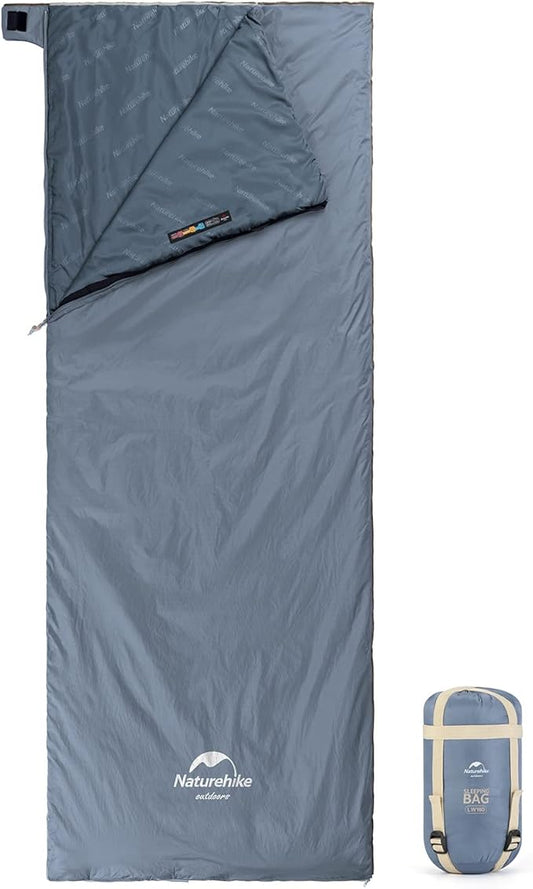 Naturehike Lightweight Sleeping Bag - Compact, Ultralight, Envelope Backpacking Bag - Portable, Waterproof, Comfortable With Compression Sack for 3 Season Camping, Traveling, Hiking