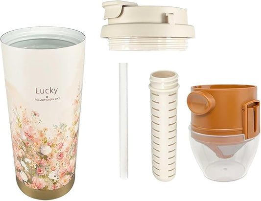 ZK&HX LIFE 17oz Camping Coffee Makers with Ceramic Coating,Camp Pour Over Coffee Maker Set,Portable Coffee Kit for Travel Camping,Insulated Coffee&Tea Mug,Tea Infuser Mug for Loose Leaf Tea