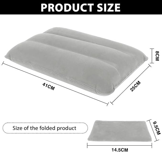 2 Pack Ultralight Inflatable Camping Pillows for Sleeping & Travel, Camp Pillow Backpacking for Sleeping, Inflatable Beach Ergonomic Pillows for Camping Hiking Home Sleeping (Gray X2)