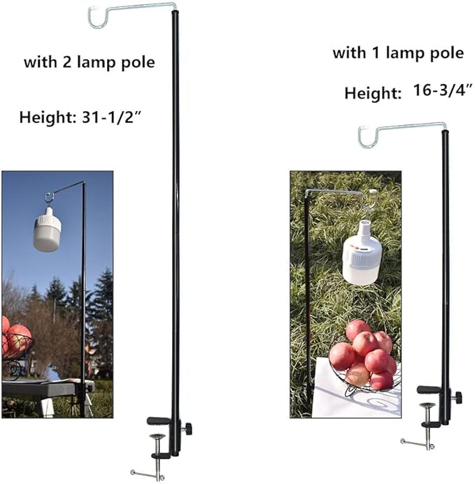 Camping Lantern Stand Folding Lamp Stand Camping Light Hanging Poles Lantern Pole Hanger for Outdoor