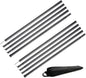 Long Leaf Tent Poles,Adjustable Steel Rods for Camping Tarps,Backpacking,Shelters,Portable Tarp Poles Rods-2 Pack
