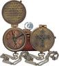 Trust in The Lord with All Your Heart -Proverbs 3: 5-6 Quote Engraved Compass with Leather Box, Compass Gift, 2023 Graduation Day Gifts- Baptism Gifts Compass