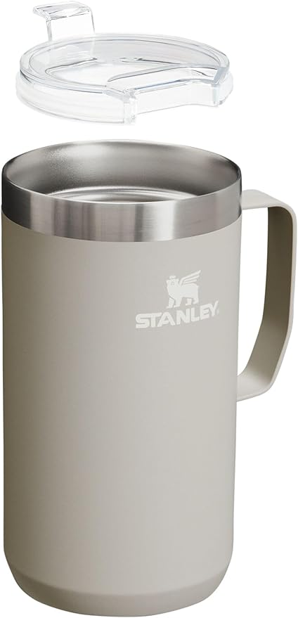 Stanley Stay-Hot Camp Mug 12 oz & 24 oz | Press Fit Drink Through Lid | Cup for Coffee, Tea and Drinks | Insulated Stainless Steel Coffee Mug | BPA-Free