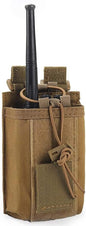 Tactical Radio Pouch - 1000D Tactical Molle Adjustable Two Way Radios Holder Bag Case for Walkie Talkies