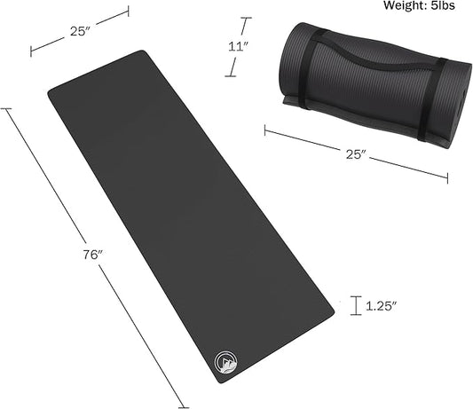 Foam Sleeping Pad for Camping - 0.75-Inch-Thick Waterproof Sleep Pad with Carry Straps for Cots, Tents, or Sleepovers by Wakeman Outdoors (Blue)