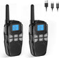 Walkie Talkies for Adults 2 Pack, YKSTT Rechargeable VOX Scan Long Range Walkie Talkies,22 Channels Two-Way Radios with LED Flashlight for Hiking Camping Accessories (2 Pack - Black)