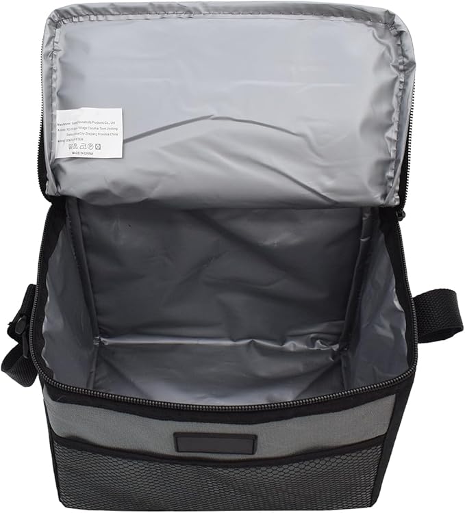 Nanxson 5L Lunch Bag Leakproof Thermal Cooler Lunch Box Adult Waterproof Insulated Lunch Tote Bag (5L,Gray)