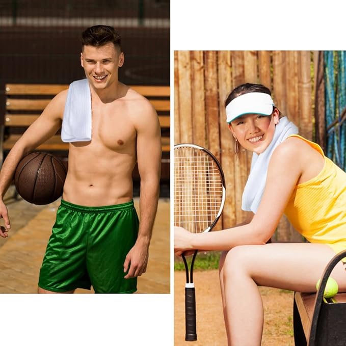 VIVOTE Microfiber Gym Towels Sports Sweat Towel Super Absorbent Ultra Soft Multi-Purpose Man Women Fitness Workout Travel Camping Hiking Yoga 16 Inch X 32 Inch
