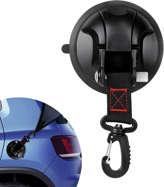 Vashly 2Pcs Upgraded Suction Cup Hooks,Heavy Duty Suction Cups with 360 °rotatable Hooks,Strong Vacuum Suction Cups with Hooks for Shower Wall,Car Awning Boat Camping Window Glass