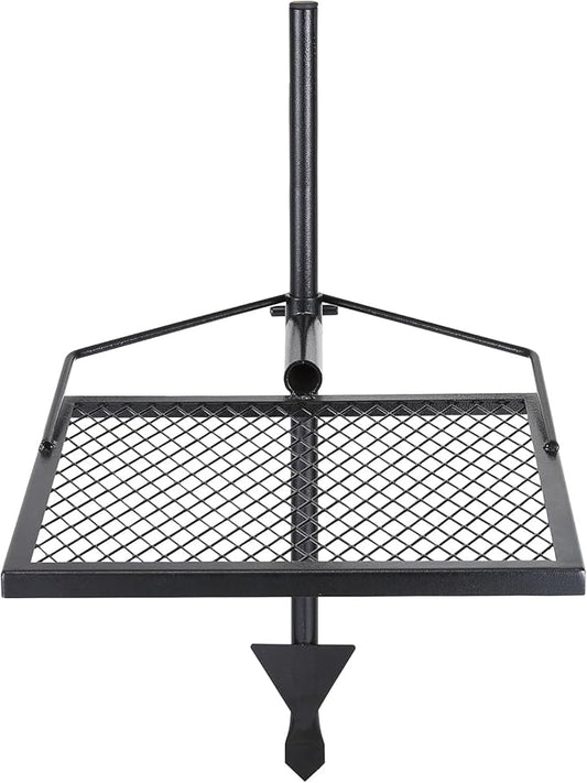 VEVOR Swivel Campfire Grill, Fire Pit Grill Grate over Fire Pits, Heavy Duty Steel Grill Grates, 360° Adjustable Open Fire Outdoor Cooking Equipment, Portable Camp Fire Racks for Camping Outdoor BBQ